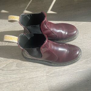 Doc Martens 2976 Chelsea Vegan Burgundy Leather Boots